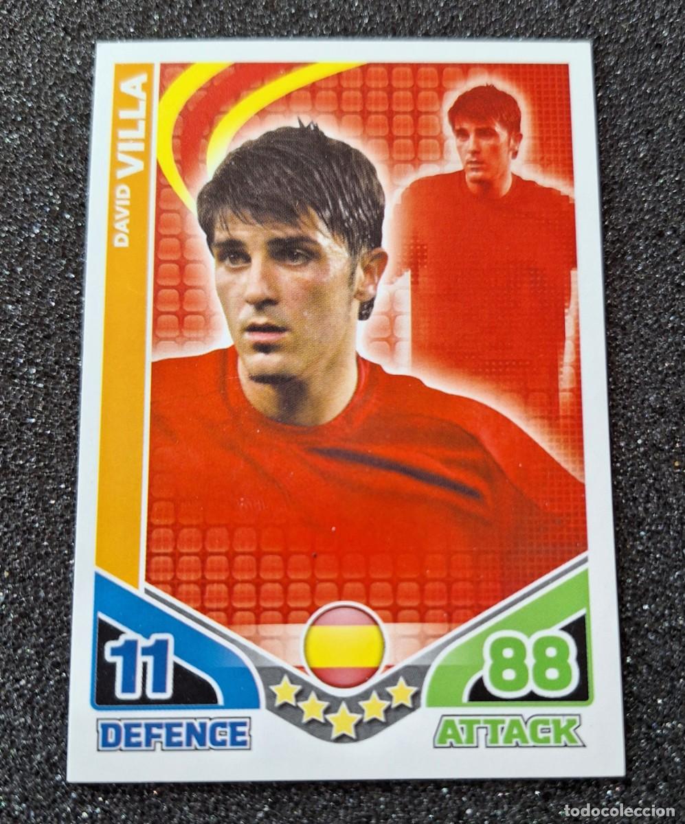 Cromos de f&uacute;tbol: David Villa Espa&ntilde;a Topps Match Attax Soccer 2010