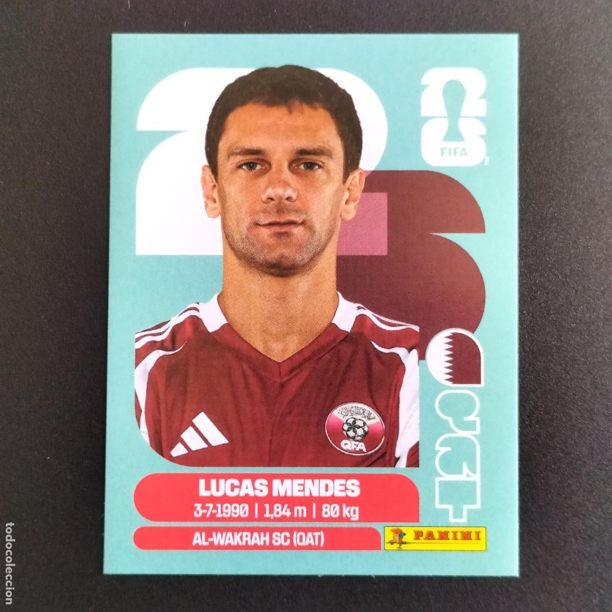 Cromos de f&uacute;tbol: QAT 4 LUCAS MENDES QATAR CROMOS STICKER MUNDIAL 26 2026 FIFA WORLD CUP PANINI