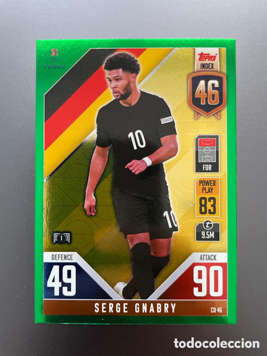 Cromos de f&uacute;tbol: Gnabry CD46 Green Paralela Topps Match Attax Road to Finals UEFA Nations League 2022-23 Alemania