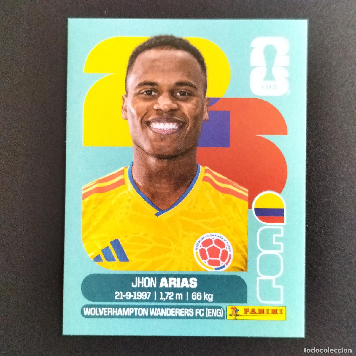 Cromos de f&uacute;tbol: COL 17 JHON ARIAS COLOMBIA CROMOS STICKER MUNDIAL 26 2026 FIFA WORLD CUP PANINI