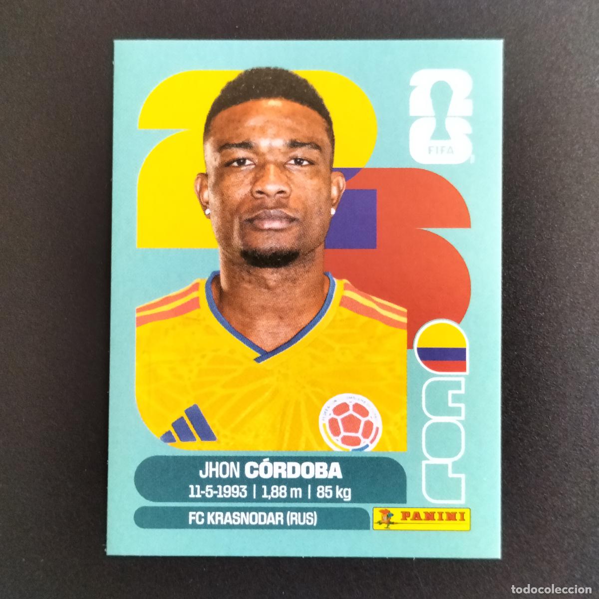 Cromos de f&uacute;tbol: COL 18 JHON CORDOBA COLOMBIA CROMOS STICKER MUNDIAL 26 2026 FIFA WORLD CUP PANINI