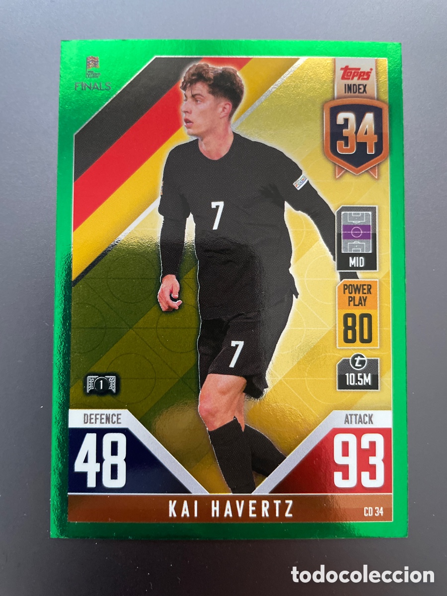 Cromos de f&uacute;tbol: Havertz CD34 Green Paralela Topps Match Attax Road to Finals UEFA Nations League 2022-23 Alemania