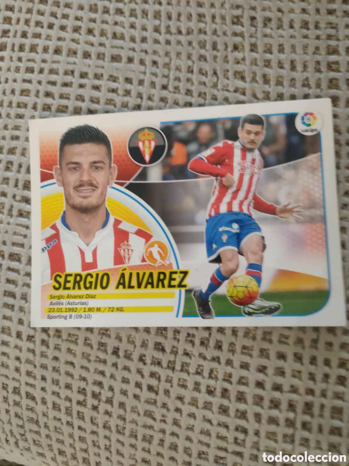 Cromos de f&uacute;tbol: Sergio &Aacute;lvarez n&deg; 9 Sporting Gij&oacute;n Liga este 2016 2017 panini