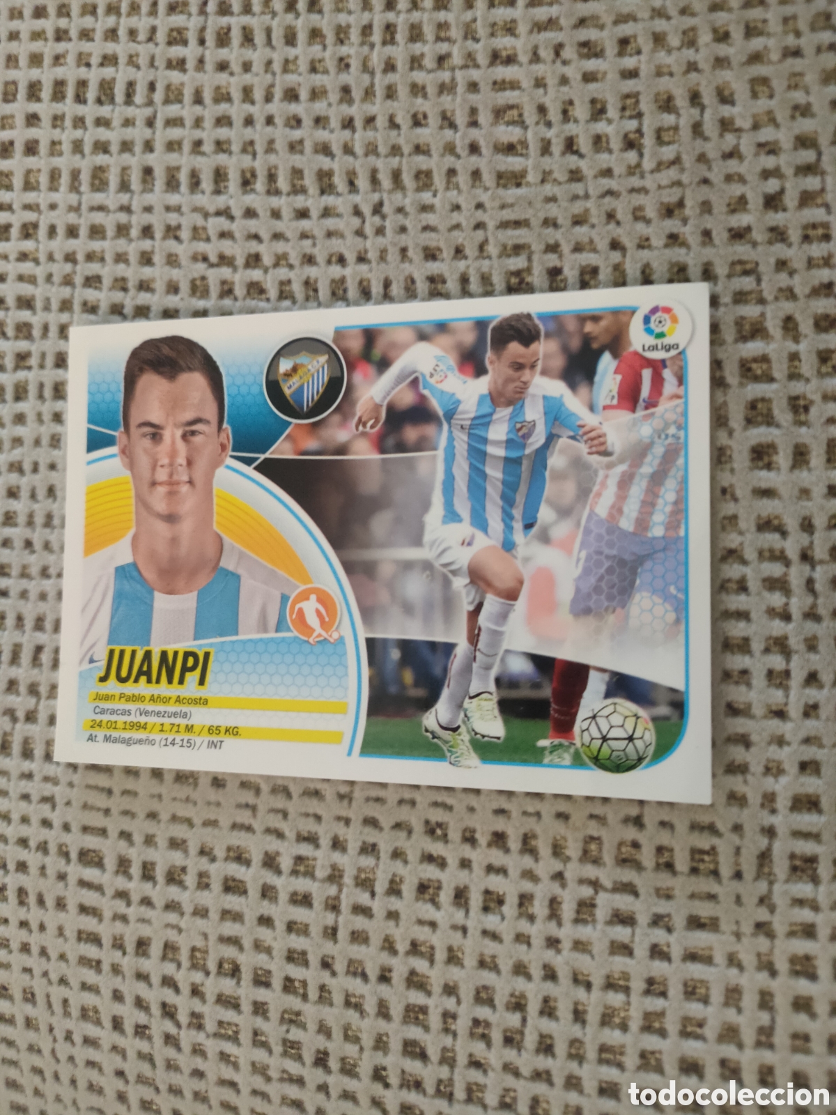 Cromos de f&uacute;tbol: Liga este 2016 2017 panini Juanpi n&deg; 11 M&aacute;laga