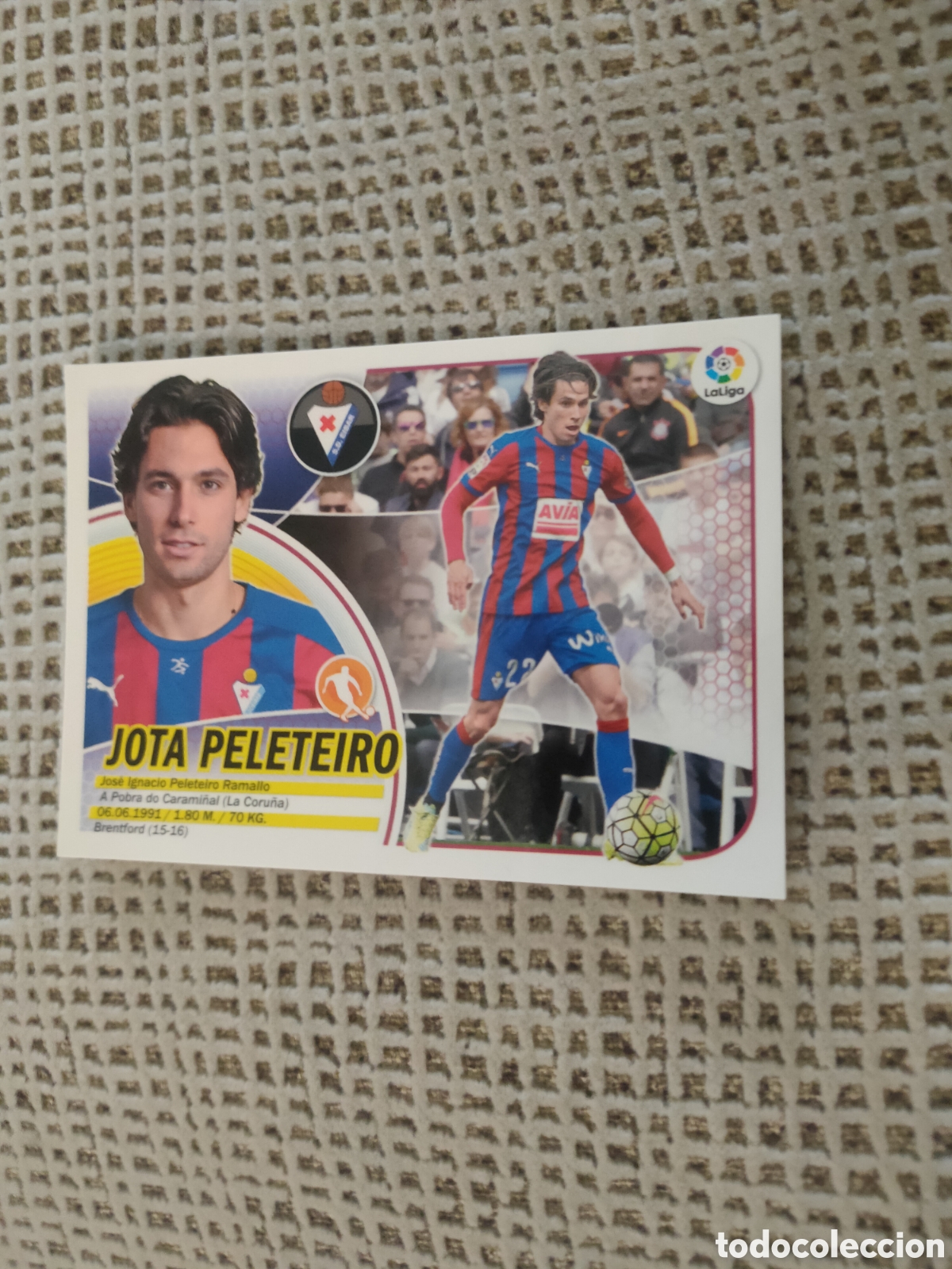 Cromos de f&uacute;tbol: 11A Jota Peleteiro, SD Eibar, La Liga este 2016 2017