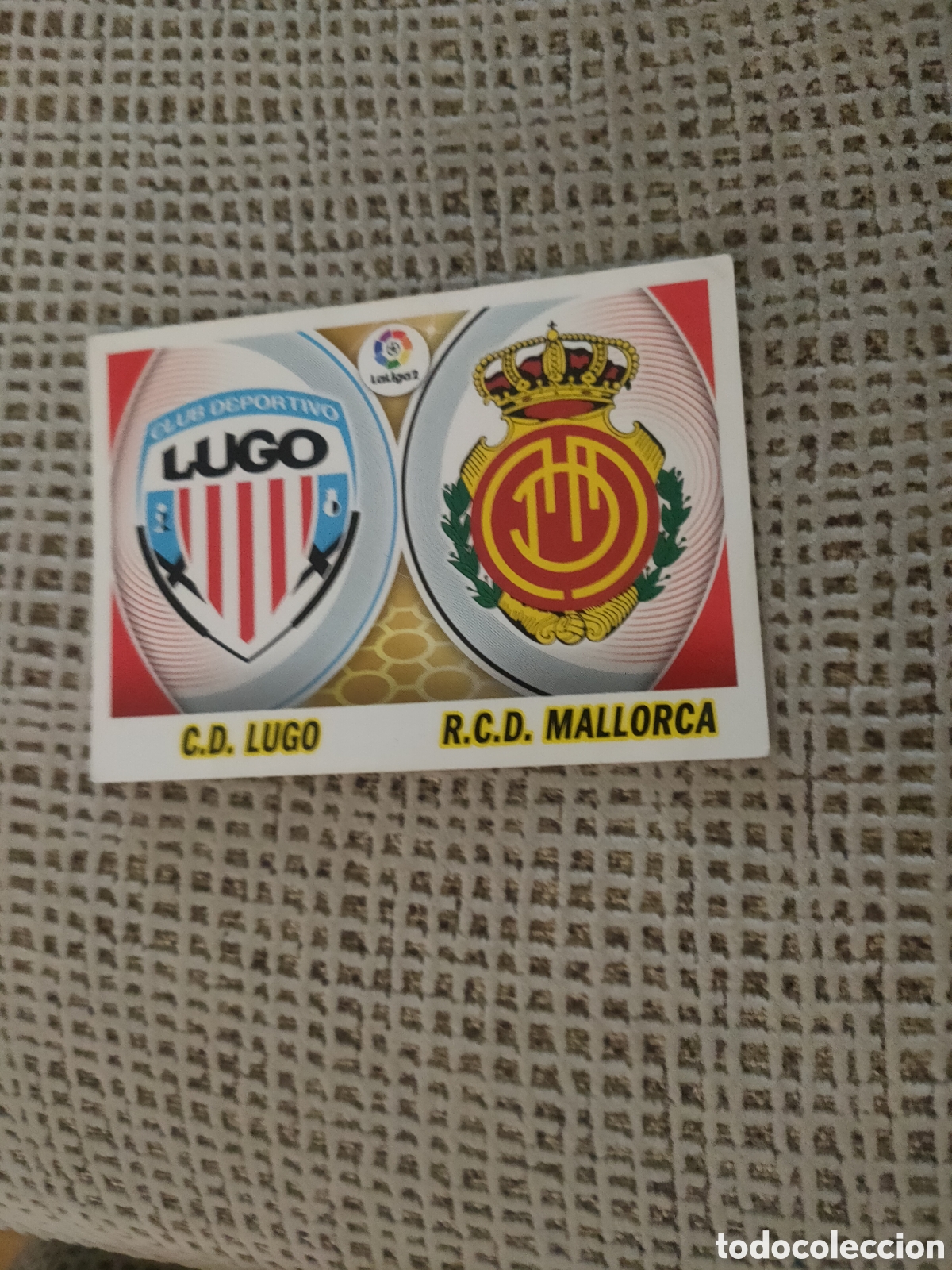 Cromos de f&uacute;tbol: liga este 2016 2017 escudo de segunda division lugo/mallorca