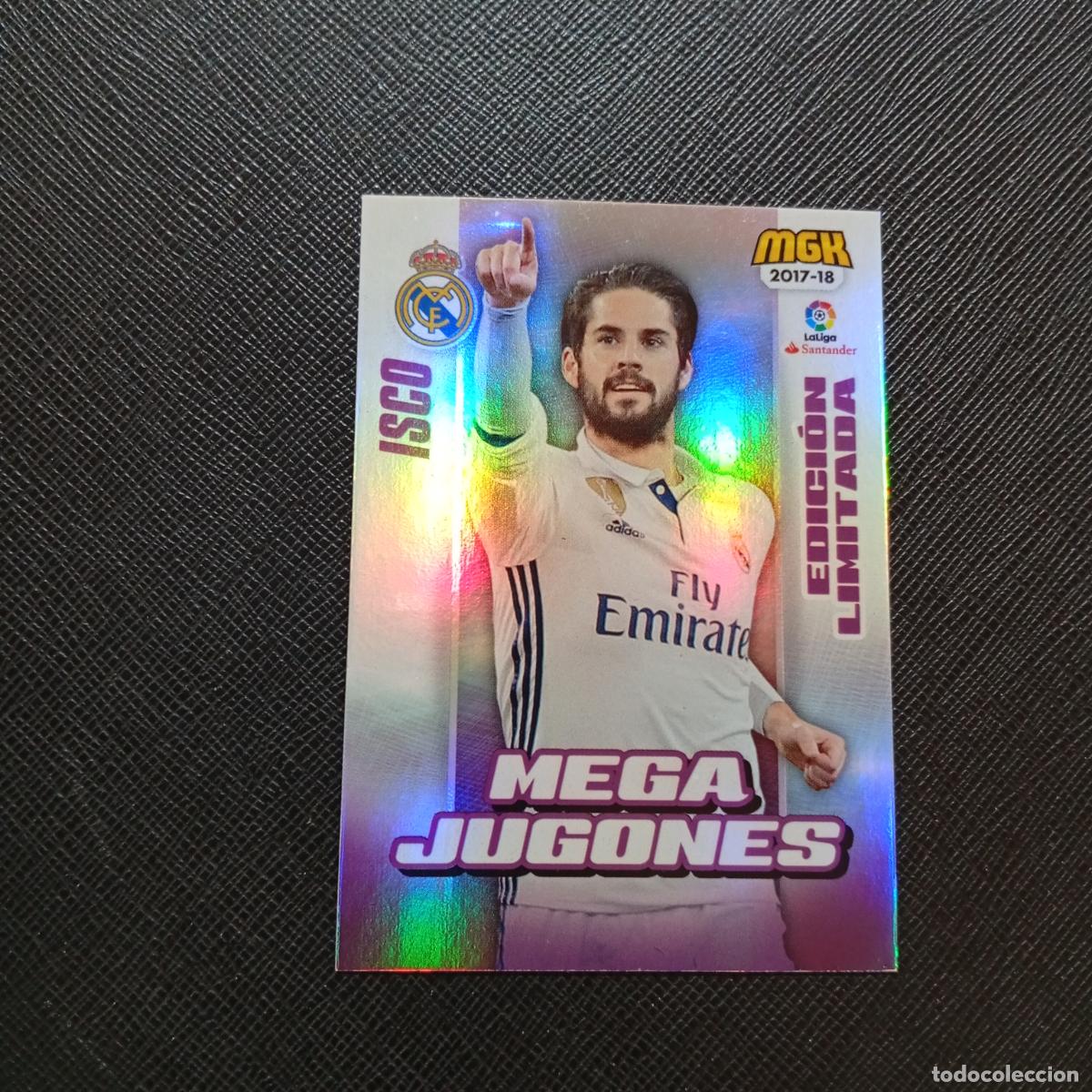 Cromos de f&uacute;tbol: 390 B ISCO REAL MADRID PANINI MEGACRACKS 2017 2018 CROMO FUTBOL 17 18 - A210 PG136 EDICION LIMITADA