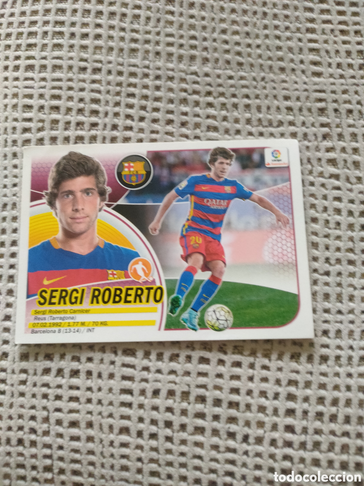 Football Stickers: LIGA 2017 2018 N&ordm;3A SERGI ROBERTO-BARCELONA