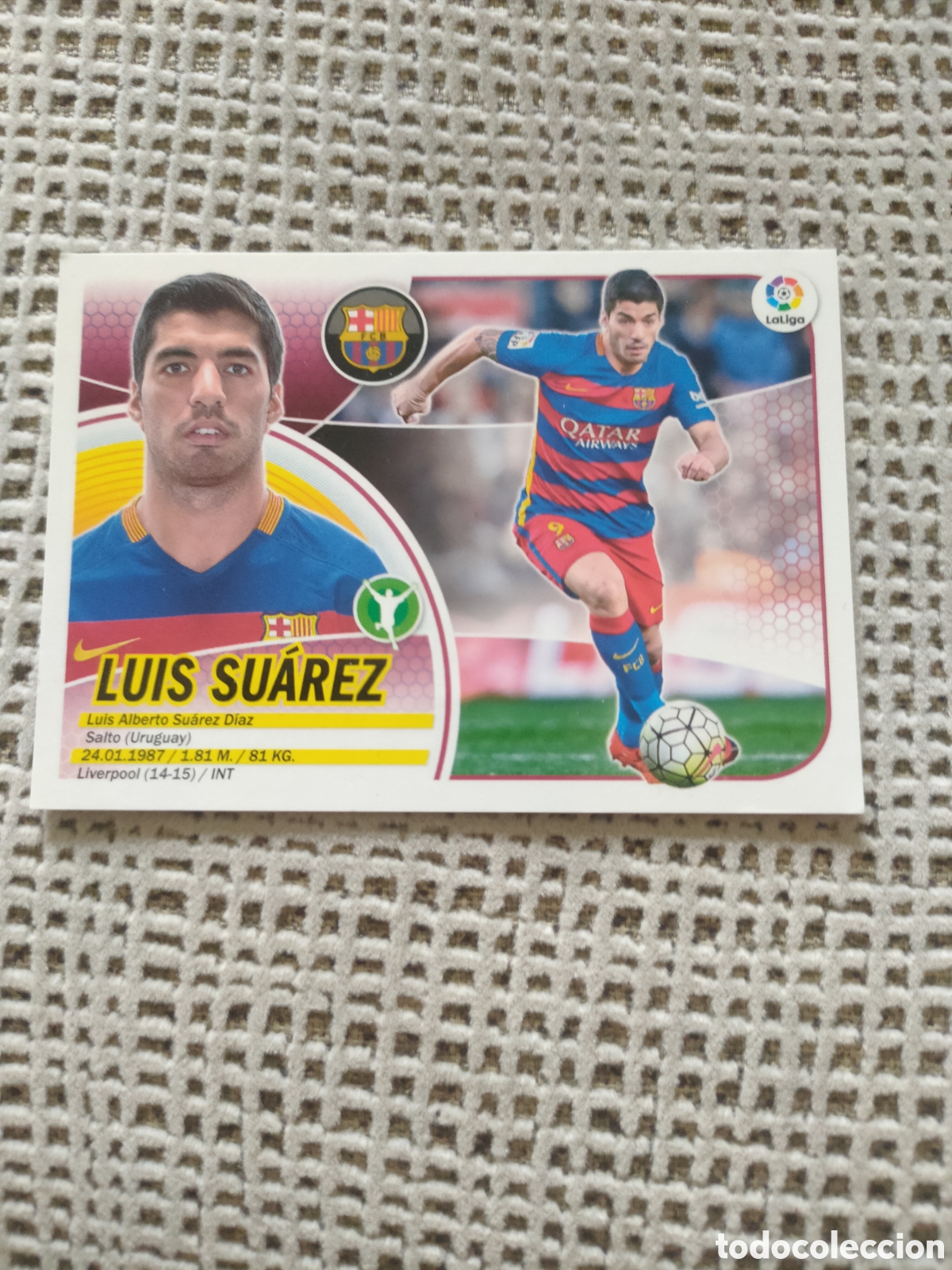 Football Stickers: Luis Su&aacute;rez Barcelona liga 2016 2017