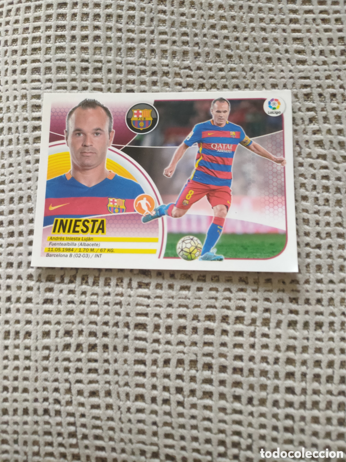 Football Stickers: Ediciones Este Liga 2016/2017 FC Barcelona 12 Iniesta