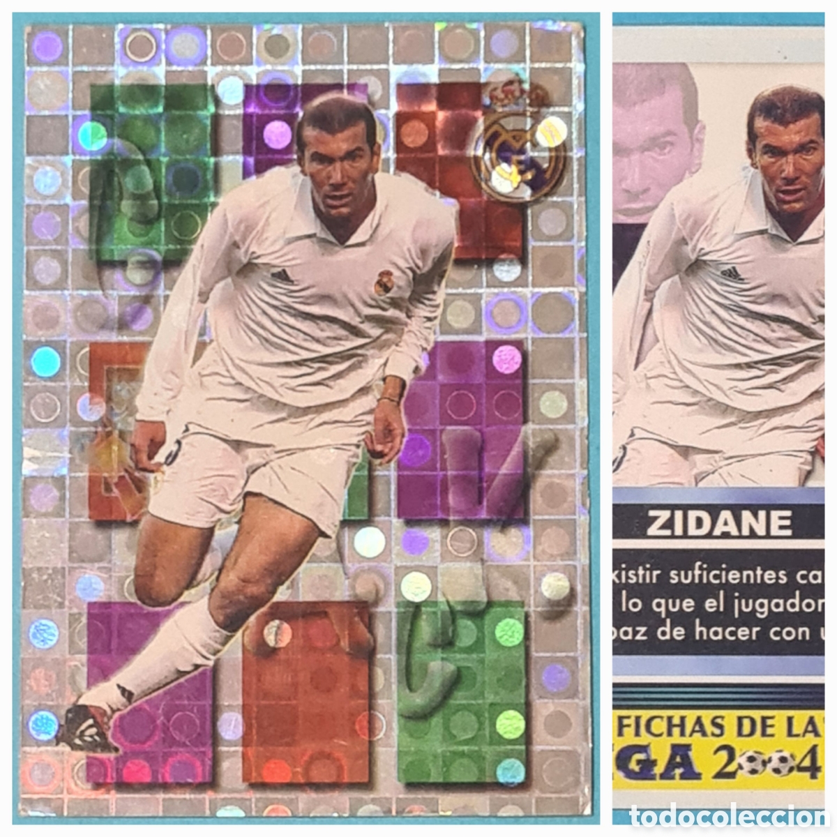 Football Stickers: ZIDANE - REAL MADRID - LAS FICHAS DE LA LIGA 2004 - MUNDICROMO