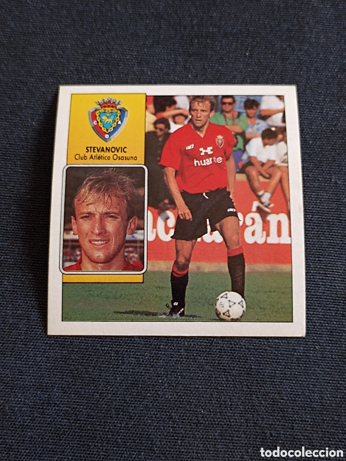 Fu&szlig;ball-Sticker: Stevanovic ( Club Atl&eacute;tico Osasuna ). Liga este 92-93. Nunca pegado