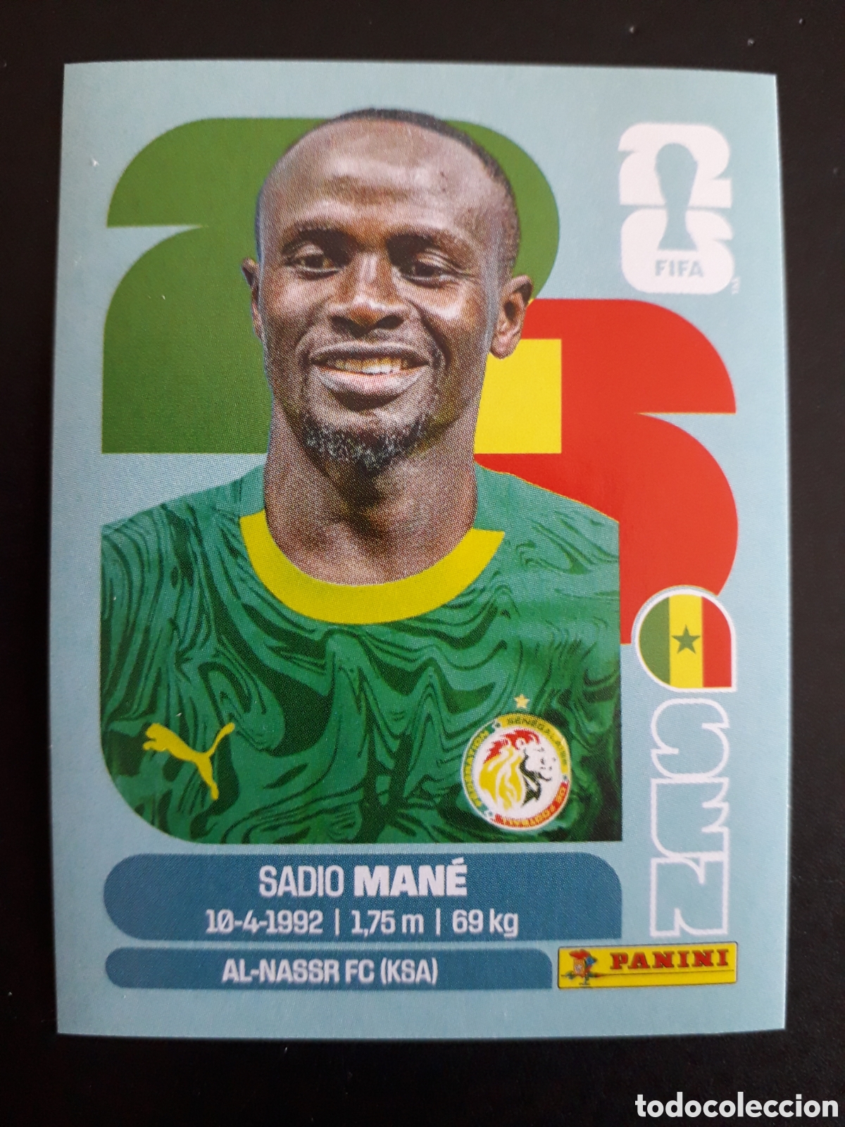 Cromos de f&uacute;tbol: SADIO MAN&Eacute; SENEGAL SEN 15 MUNDIAL F&Uacute;TBOL 2026 FIFA WORLD CUP PANINI SIN PEGAR PEDIDO M&Iacute;NIMO 3&euro;