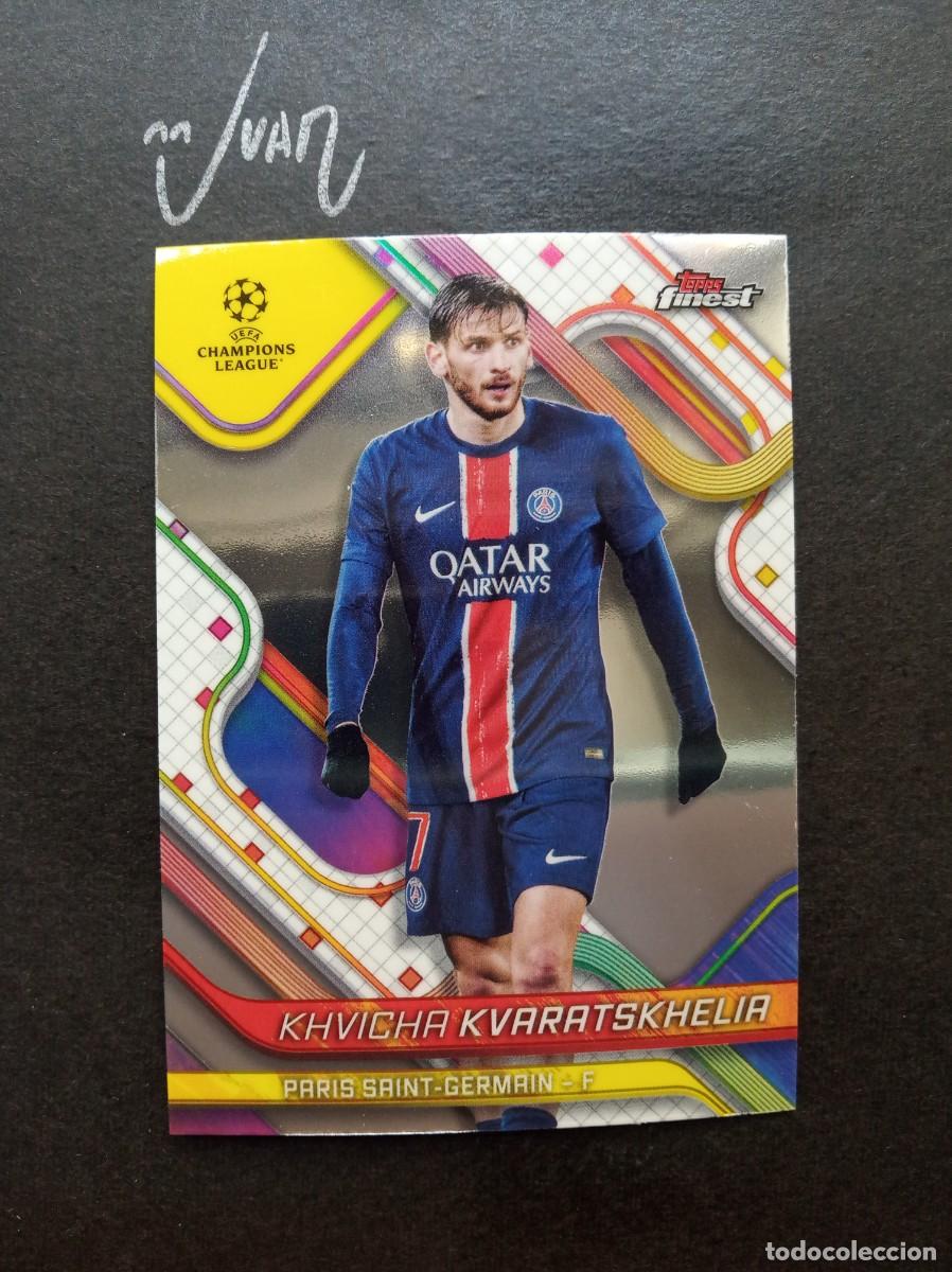 Cromos de f&uacute;tbol: 97 KVARATSKHELIA PARIS SAINT-GERMAIN MUNDIAL 2026 ⚽ TOPPS &reg; FINEST CHAMPIONS LEAGUE 2024 2025 24 25