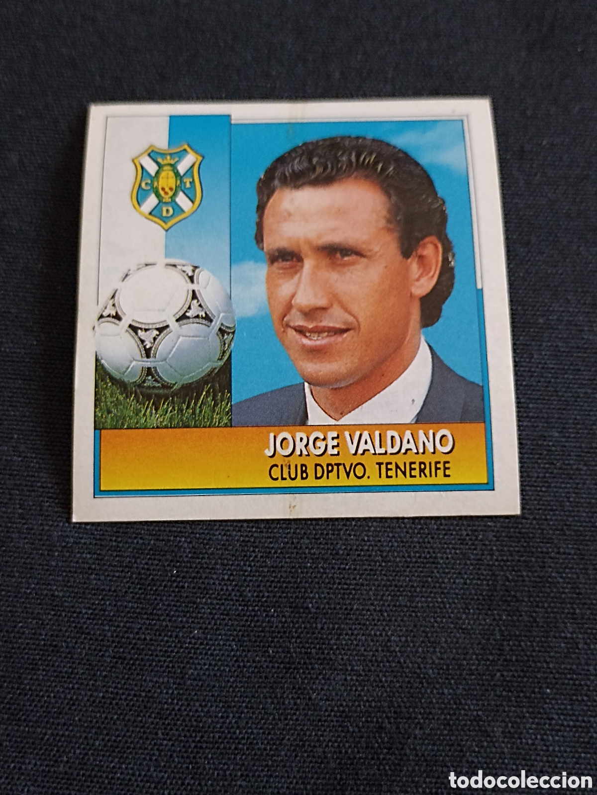 Cromos de f&uacute;tbol: Jorge Valdano ( Club Deportivo Tenerife ). Liga este 92-93. Nunca pegado