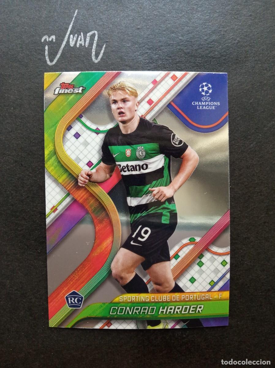Cromos de f&uacute;tbol: N&ordm; 18 ROOKIE CONRAD HARDER SPORTING MUNDIAL 2026 ⚽ TOPPS &reg; FINEST CHAMPIONS LEAGUE 2024 2025 24 25