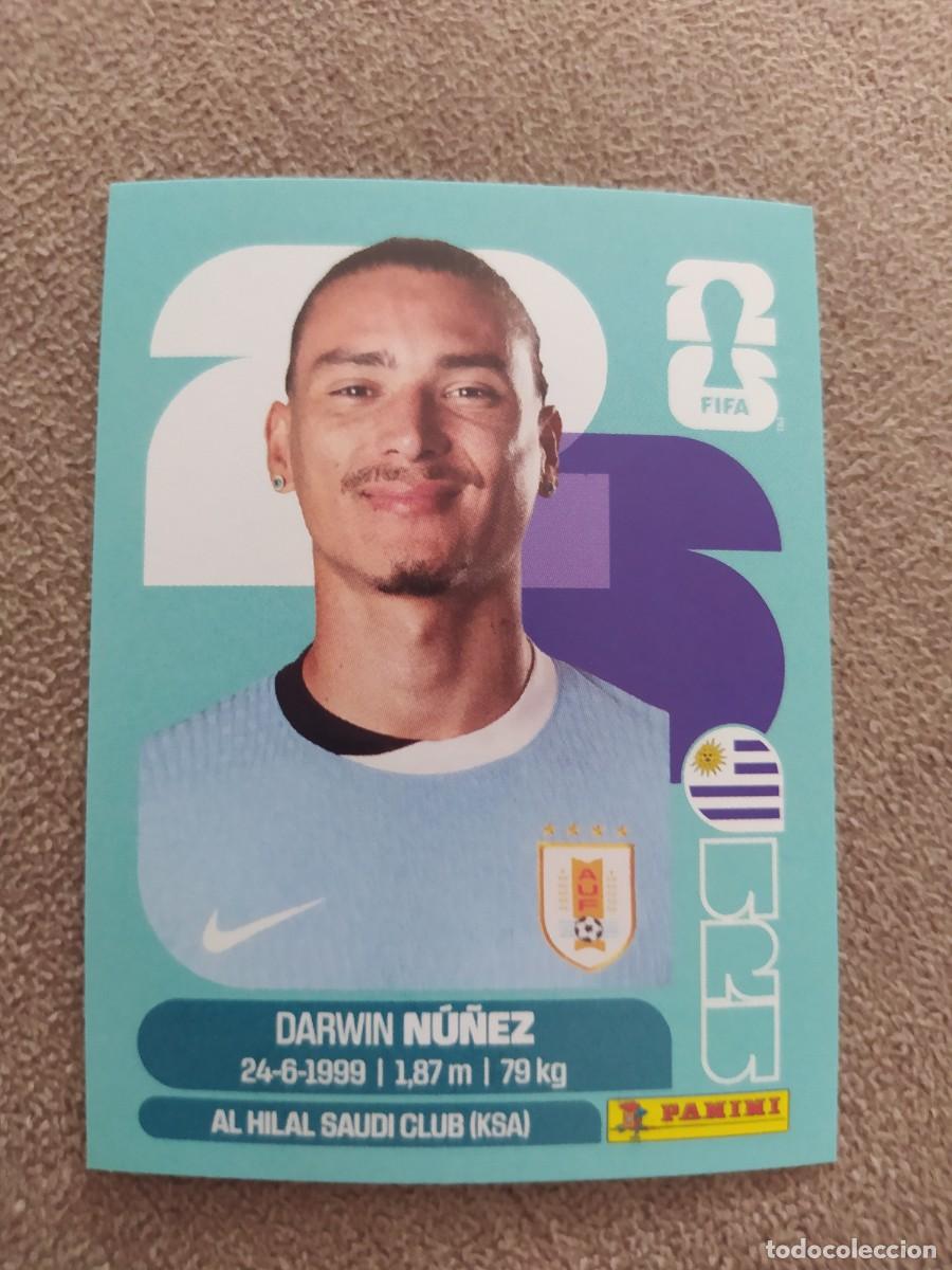 Cromos de f&uacute;tbol: URU 17 Darwin N&uacute;&ntilde;ez Uruguay mundial 2026 panini