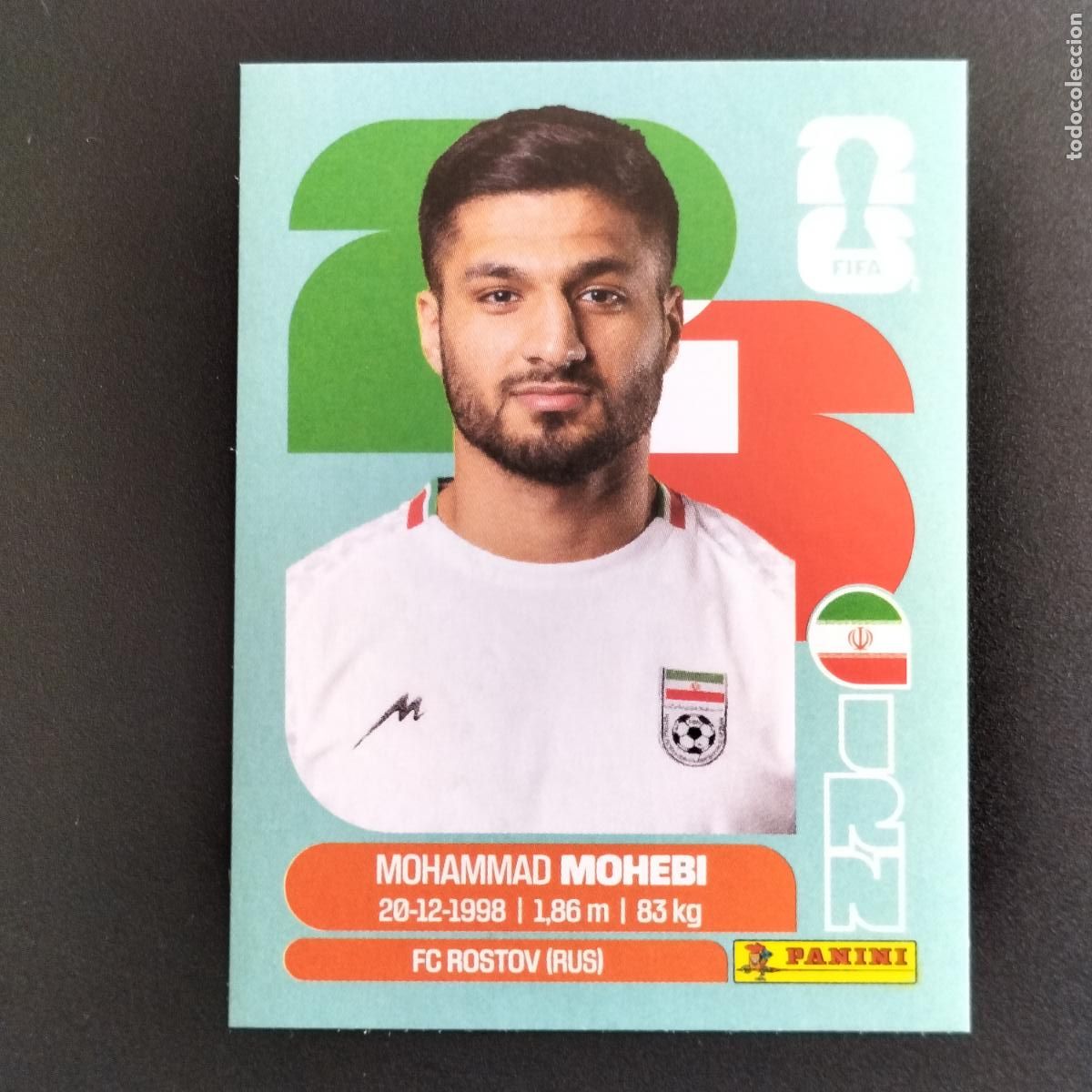 Cromos de f&uacute;tbol: IRN 16 MOHAMMAD MOHEBI IRAN CROMOS STICKER MUNDIAL 26 2026 FIFA WORLD CUP PANINI