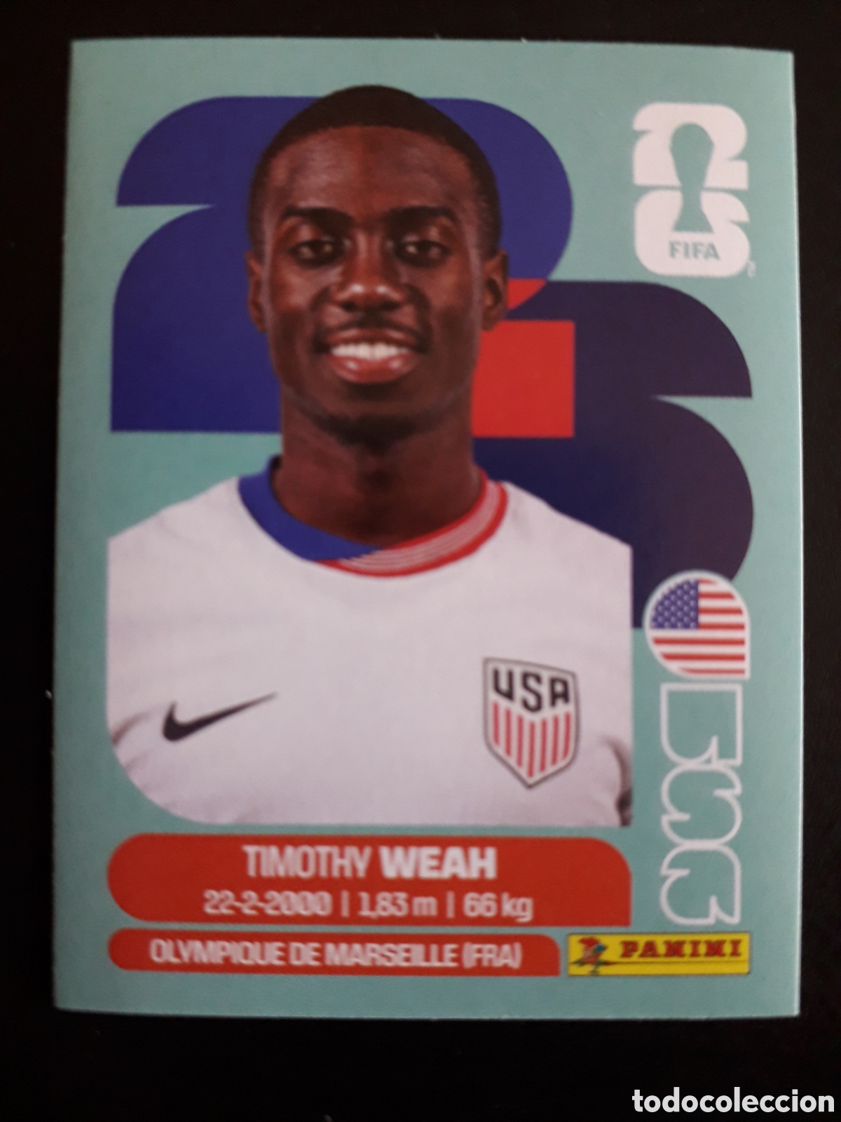 Cromos de f&uacute;tbol: WEAH ESTADOS UNIDOS USA 12 MUNDIAL F&Uacute;TBOL 2026 FIFA WORLD CUP PANINI SIN PEGAR PEDIDO M&Iacute;NIMO 3&euro;