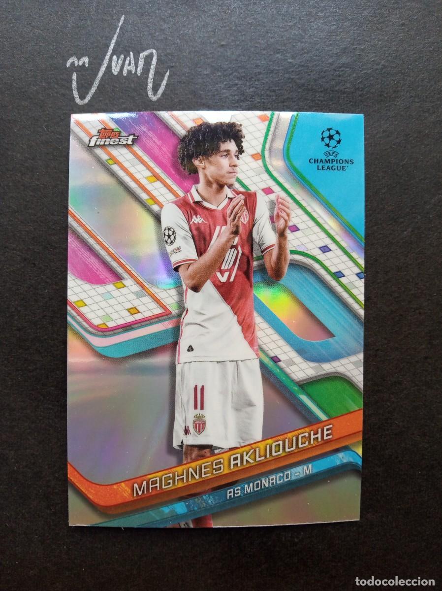 Cromos de f&uacute;tbol: N&ordm; 115 AKLIOUCHE AS MONACO FRANCIA MUNDIAL 2026 ⚽ TOPPS &reg; FINEST CHAMPIONS LEAGUE 2024 2025 24 25