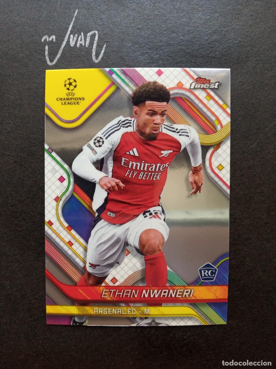 Cromos de f&uacute;tbol: N&ordm; 53 ROOKIE ETHAN NWANERI ARSENAL ⚽ TOPPS &reg; FINEST UEFA CHAMPIONS LEAGUE 2024 2025 24 25 NUEVO
