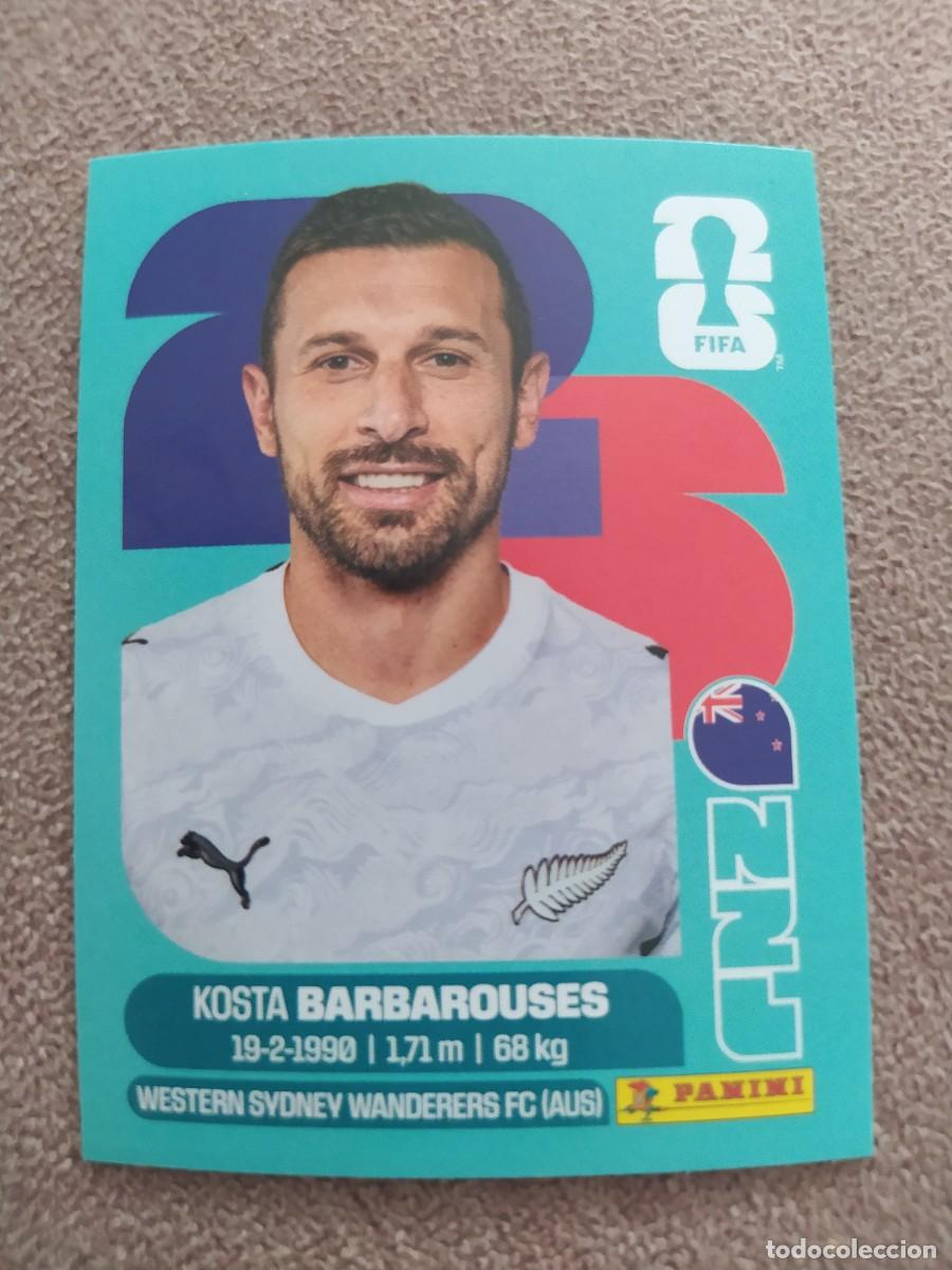 Cromos de f&uacute;tbol: NZL 20 Kosta BARBAROUSES Nueva Zelanda mundial 2026 panini
