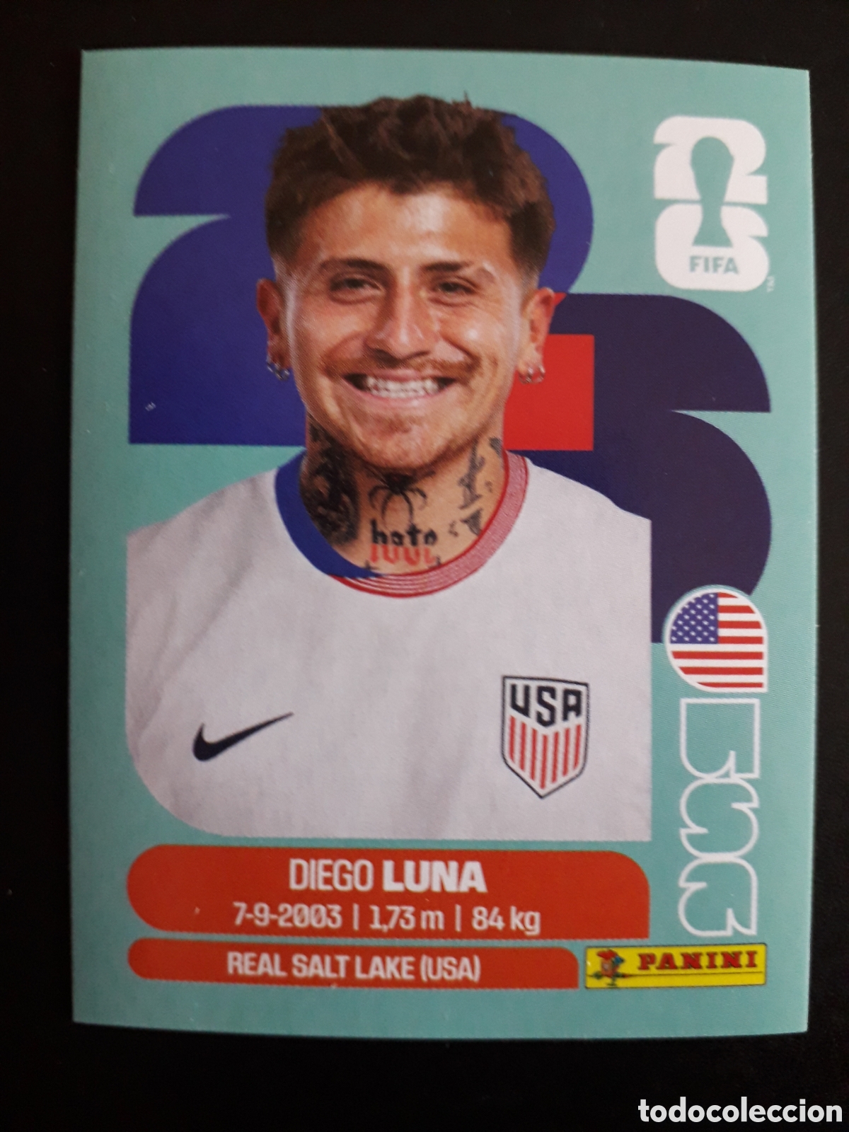 Cromos de f&uacute;tbol: LUNA ESTADOS UNIDOS USA 14 MUNDIAL F&Uacute;TBOL 2026 FIFA WORLD CUP PANINI SIN PEGAR PEDIDO M&Iacute;NIMO 3&euro;
