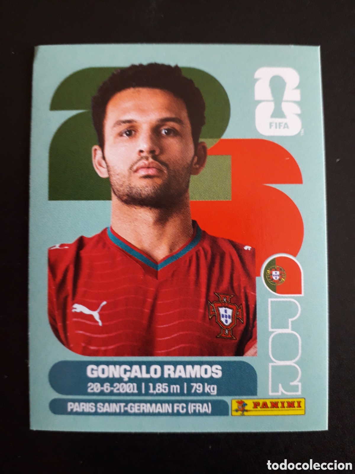 Fu&szlig;ball-Sticker: GON&Ccedil;ALO RAMOS PORTUGAL POR 18 MUNDIAL F&Uacute;TBOL 2026 FIFA WORLD CUP PANINI SIN PEGAR PEDIDO M&Iacute;NIMO 3&euro;.