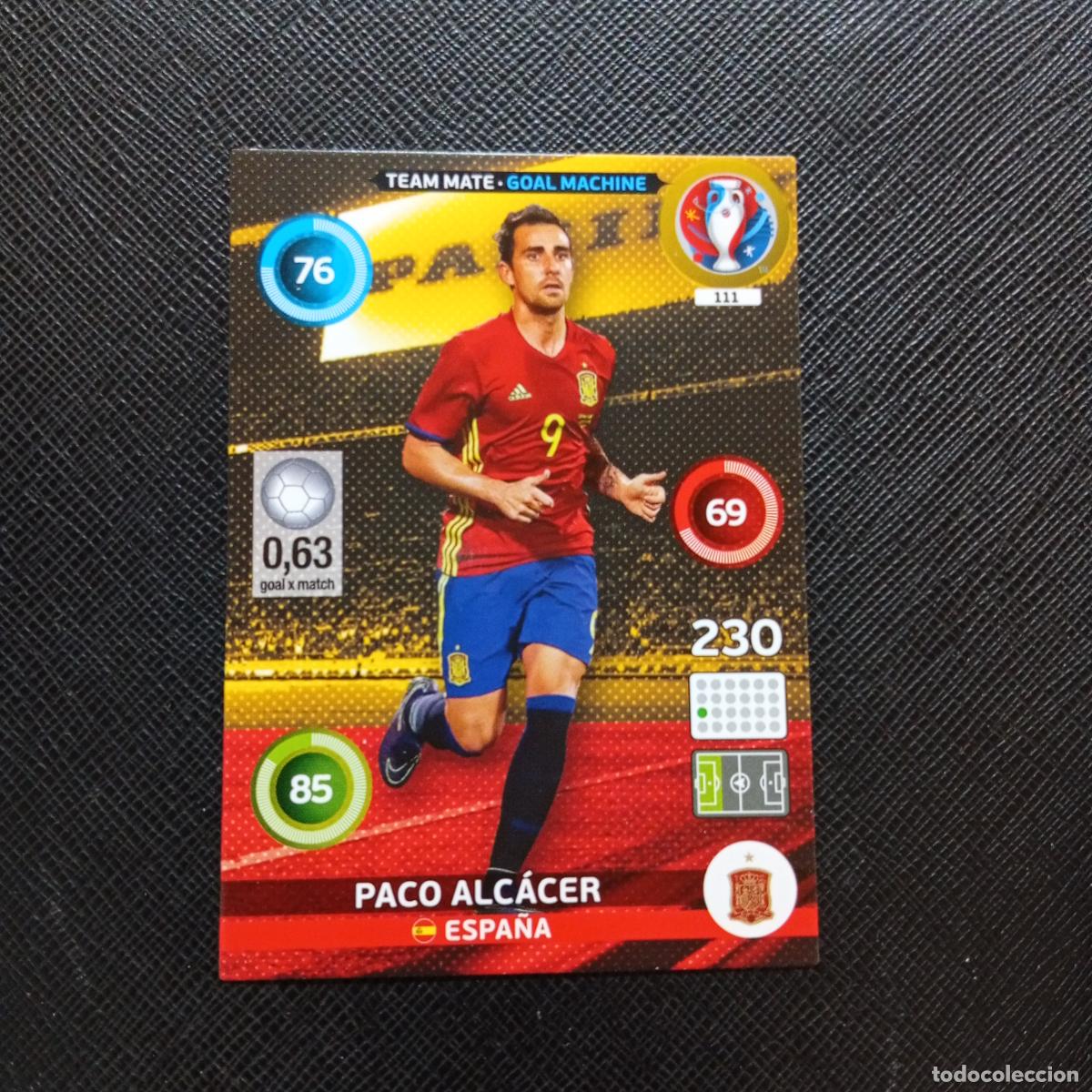 Cromos de Futebol: 111 PACO ALCACER ESPA&Ntilde;A PANINI ADRENALYN FRANCIA EURO 2016 EUROCOPA FUTBOL 16 - A58 PG397