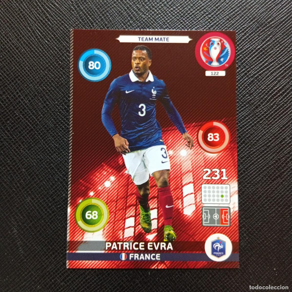 Cromos de Futebol: 122 EVRA FRANCIA PANINI ADRENALYN FRANCIA EURO 2016 EUROCOPA FUTBOL 16 - A58 PG406