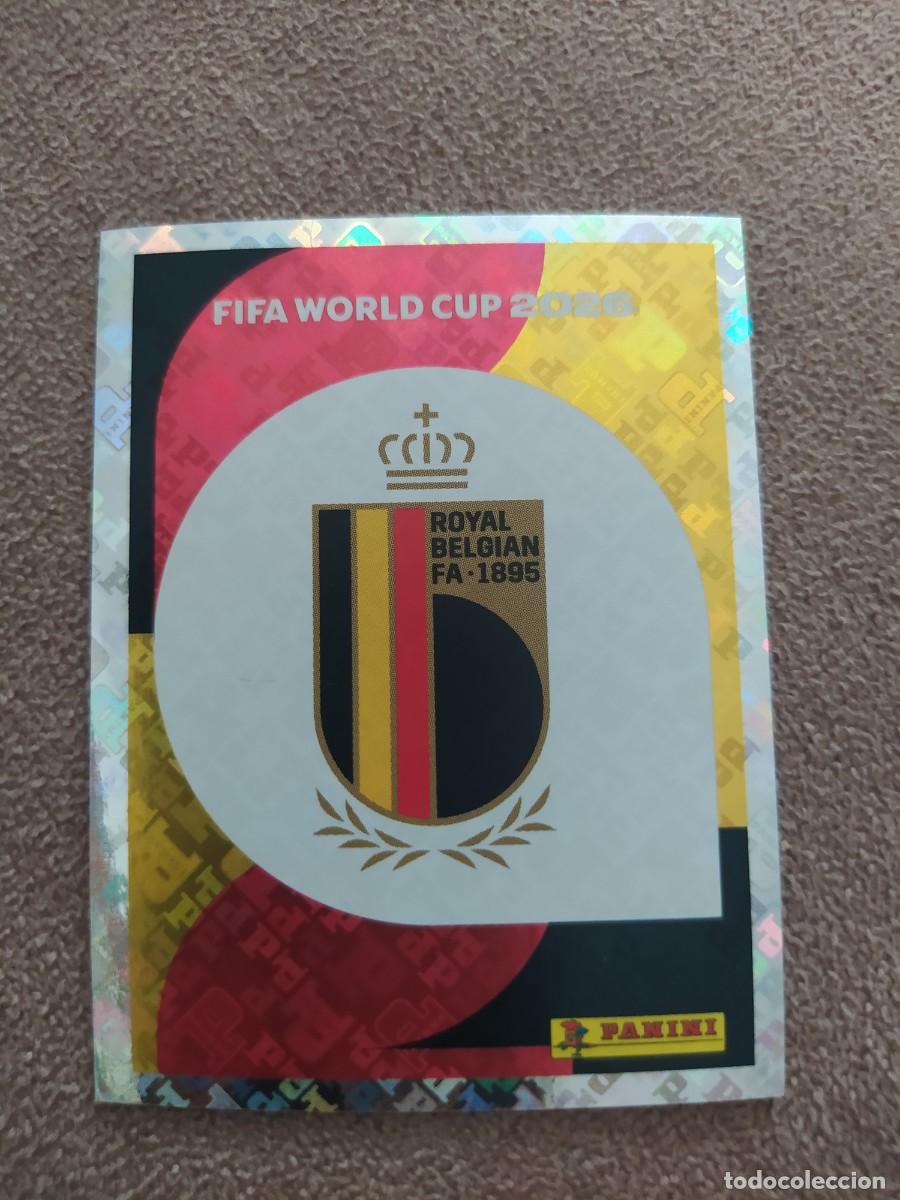 Cromos de f&uacute;tbol: BEL 01 BEL1 ESCUDO 1 B&eacute;lgica Mundial 2026 Panini