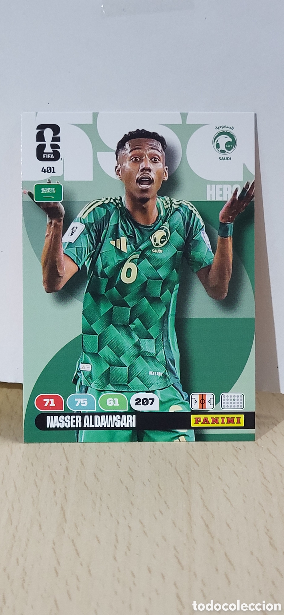Fu&szlig;ball-Sticker: NASSER ALDAWSARI ARABIA SAUDI N&ordm; 401 ADRENALYN XL MUNDIAL 2026 26 FIFA WORLD CUP PANINI