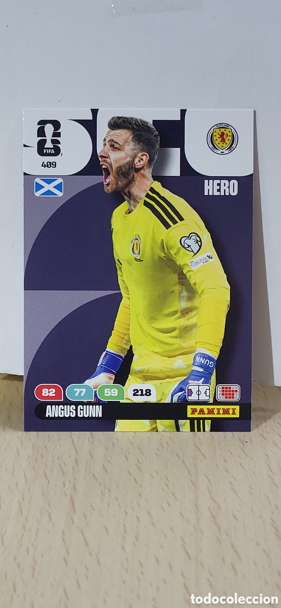 Fu&szlig;ball-Sticker: ANGUS GUNN ESCOCIA N&ordm; 409 ADRENALYN XL MUNDIAL 2026 26 FIFA WORLD CUP PANINI
