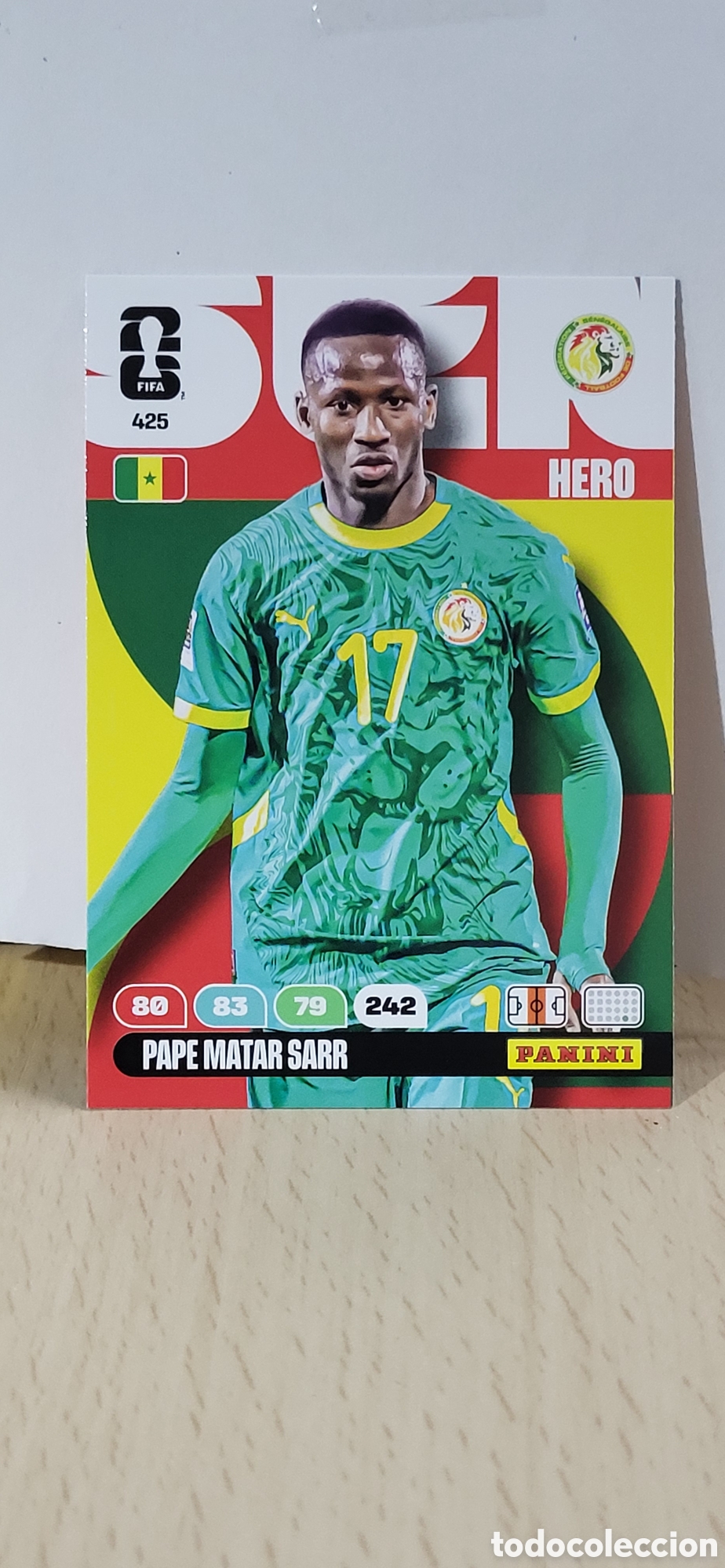 Figurine di Calcio: PAPE MATAR SARR SENEGAL N&ordm; 425 ADRENALYN XL MUNDIAL 2026 26 FIFA WORLD CUP PANINI