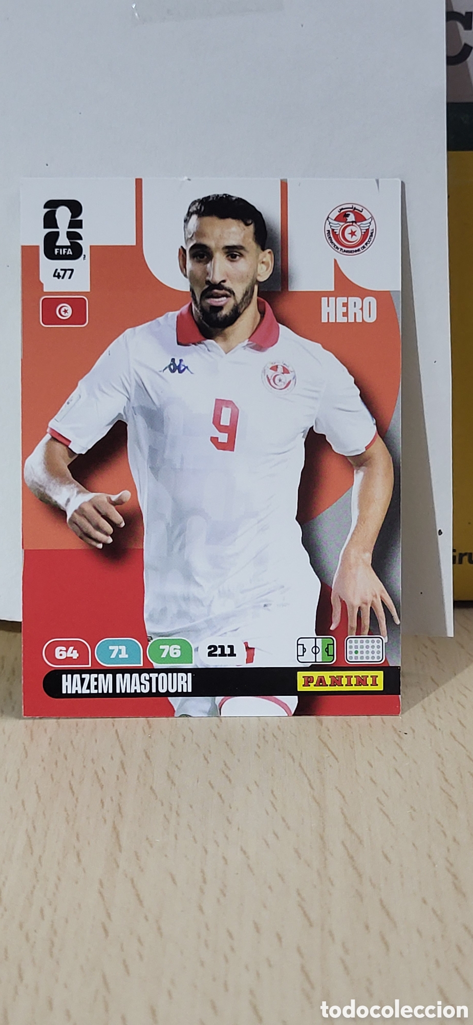 Figurine di Calcio: HAZEM MASTOURI TUNEZ N&ordm; 477 ADRENALYN XL MUNDIAL 2026 26 FIFA WORLD CUP PANINI
