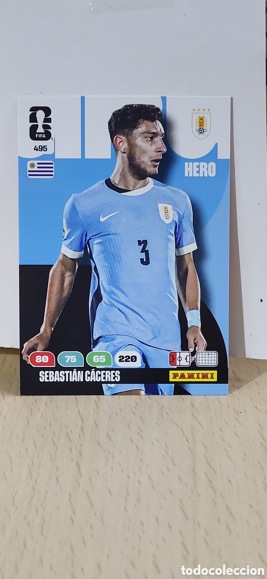 Cartes &agrave; collectionner de Football: SEBASTIAN CACERES URUGUAY N&ordm; 495 ADRENALYN XL MUNDIAL 2026 26 FIFA WORLD CUP PANINI