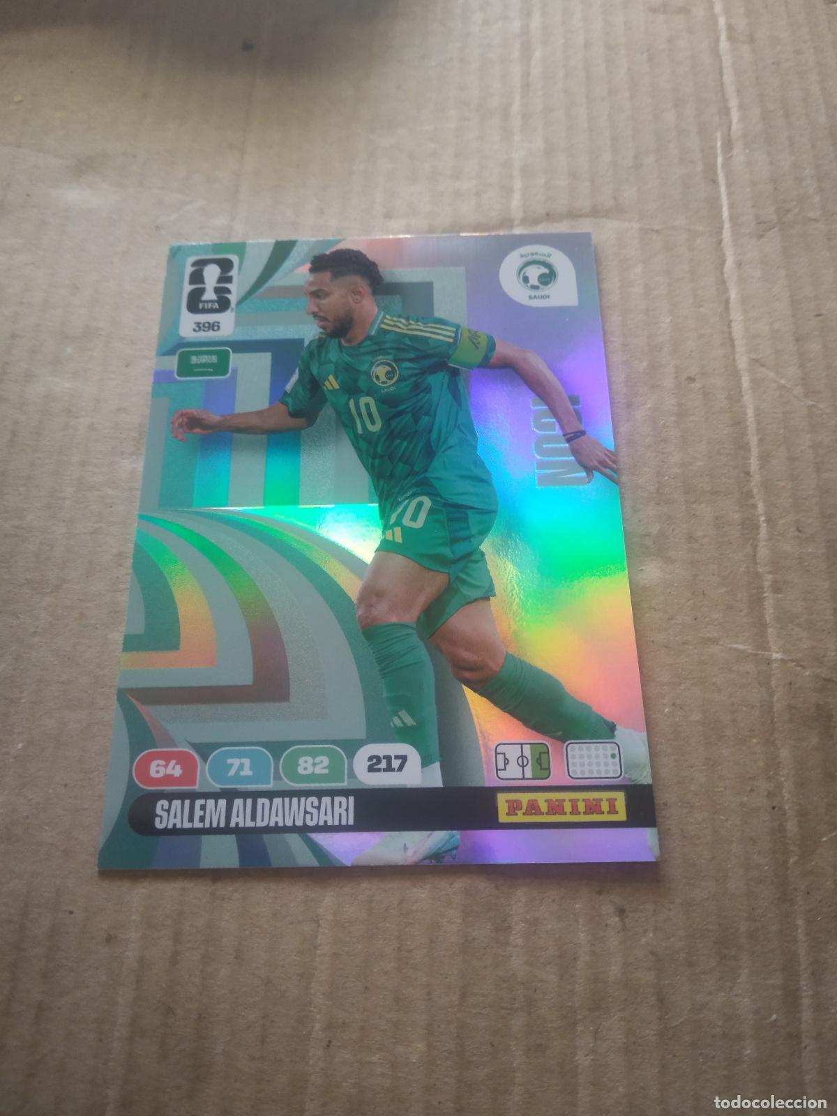 Football Stickers: 396 SALEM ALDAWSARI ARABIA SAUDITA CROMO FUTBOL PANINI ADRENALYN MUNDIAL 2026 WORLD CUP