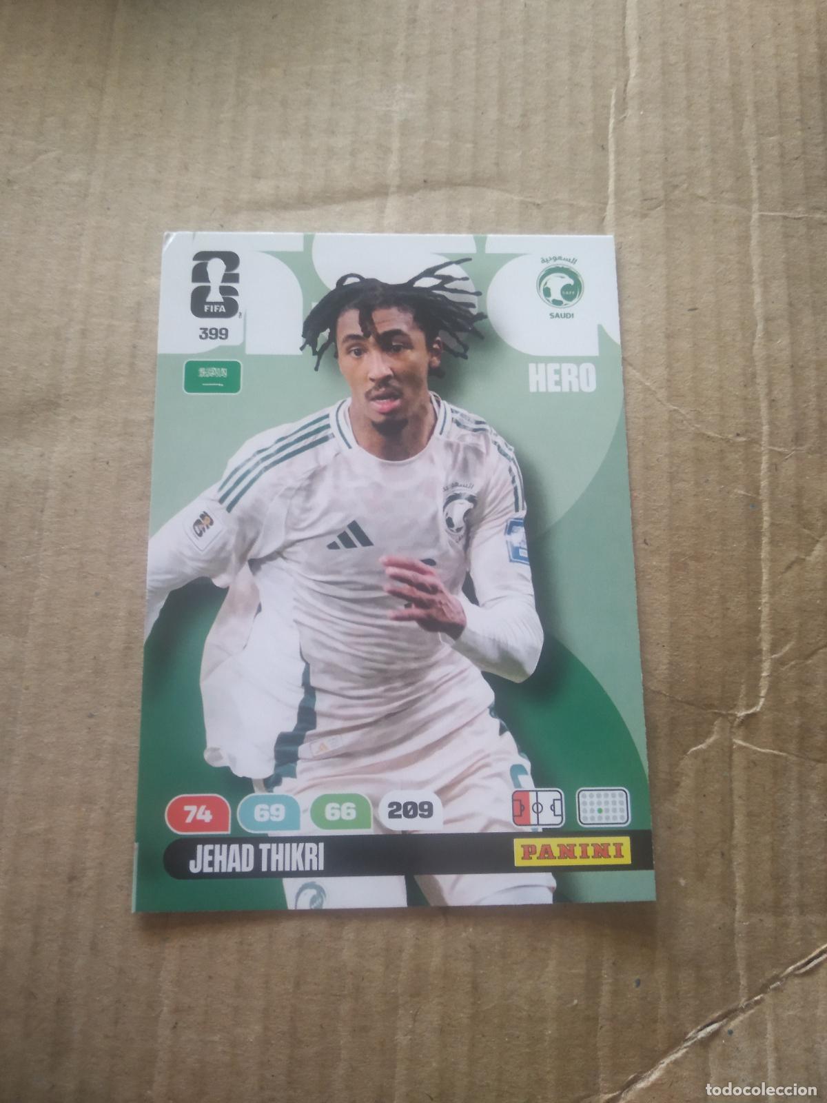 Cromos de f&uacute;tbol: 399 JEHAD THIKRI ARABIA SAUDITA CROMO FUTBOL PANINI ADRENALYN MUNDIAL 2026 WORLD CUP
