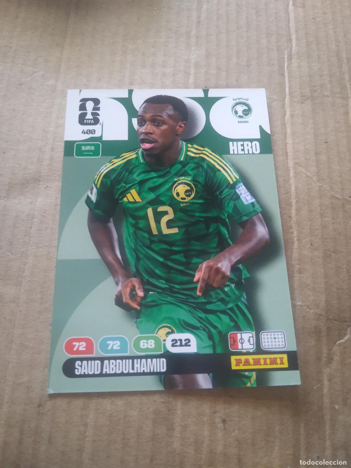 Cromos de f&uacute;tbol: 400 SAUD ABDULHAMID ARABIA SAUDITA CROMO FUTBOL PANINI ADRENALYN MUNDIAL 2026 WORLD CUP