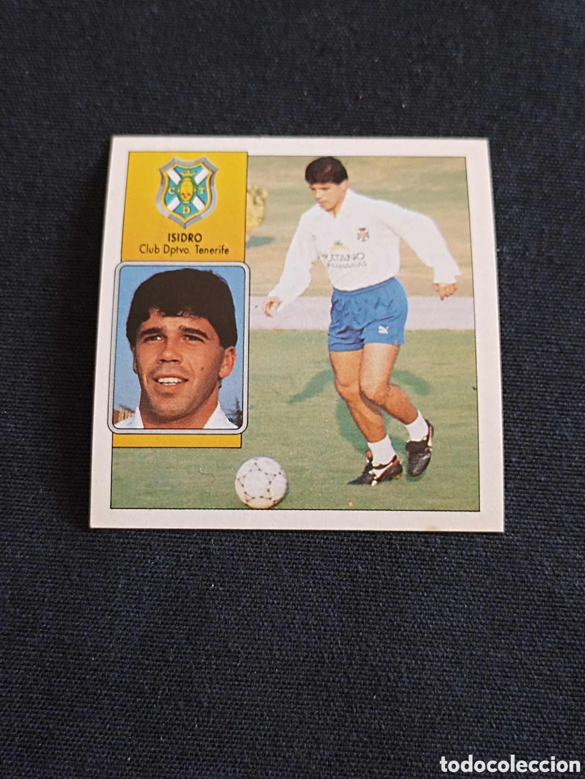Cromos de f&uacute;tbol: Isidro ( Club Deportivo Tenerife ). Liga este 92-93. Nunca pegado
