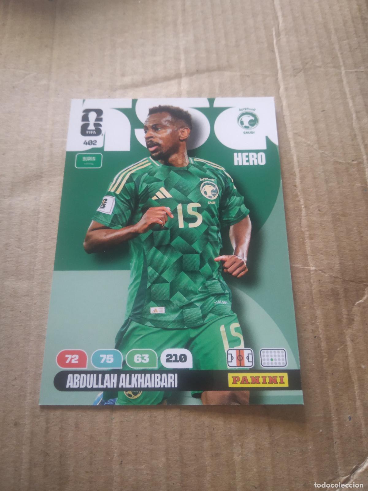 Cromos de f&uacute;tbol: 402 ABDULLAH ALKHAIBARI ARABIA SAUDITA CROMO FUTBOL PANINI ADRENALYN MUNDIAL 2026 WORLD CUP