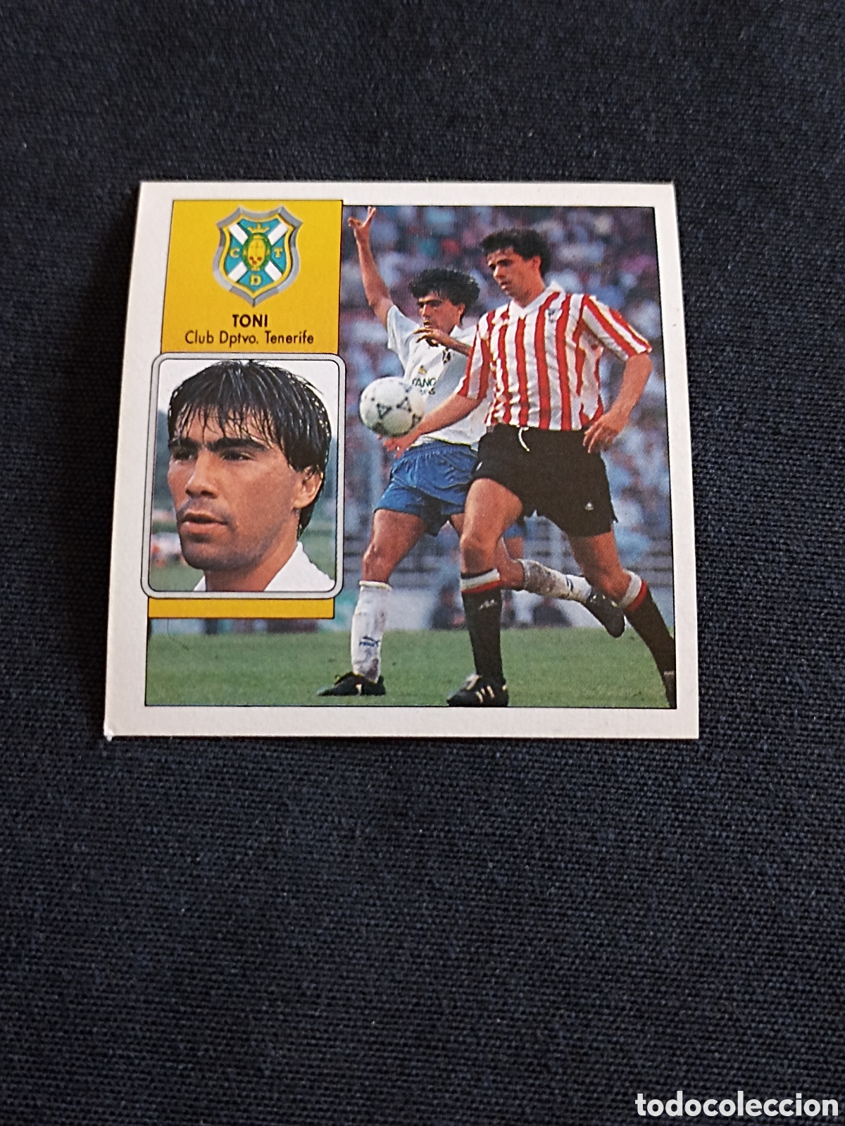 Cromos de f&uacute;tbol: Toni ( Club Deportivo Tenerife ). Liga este 92-93. Nunca pegado