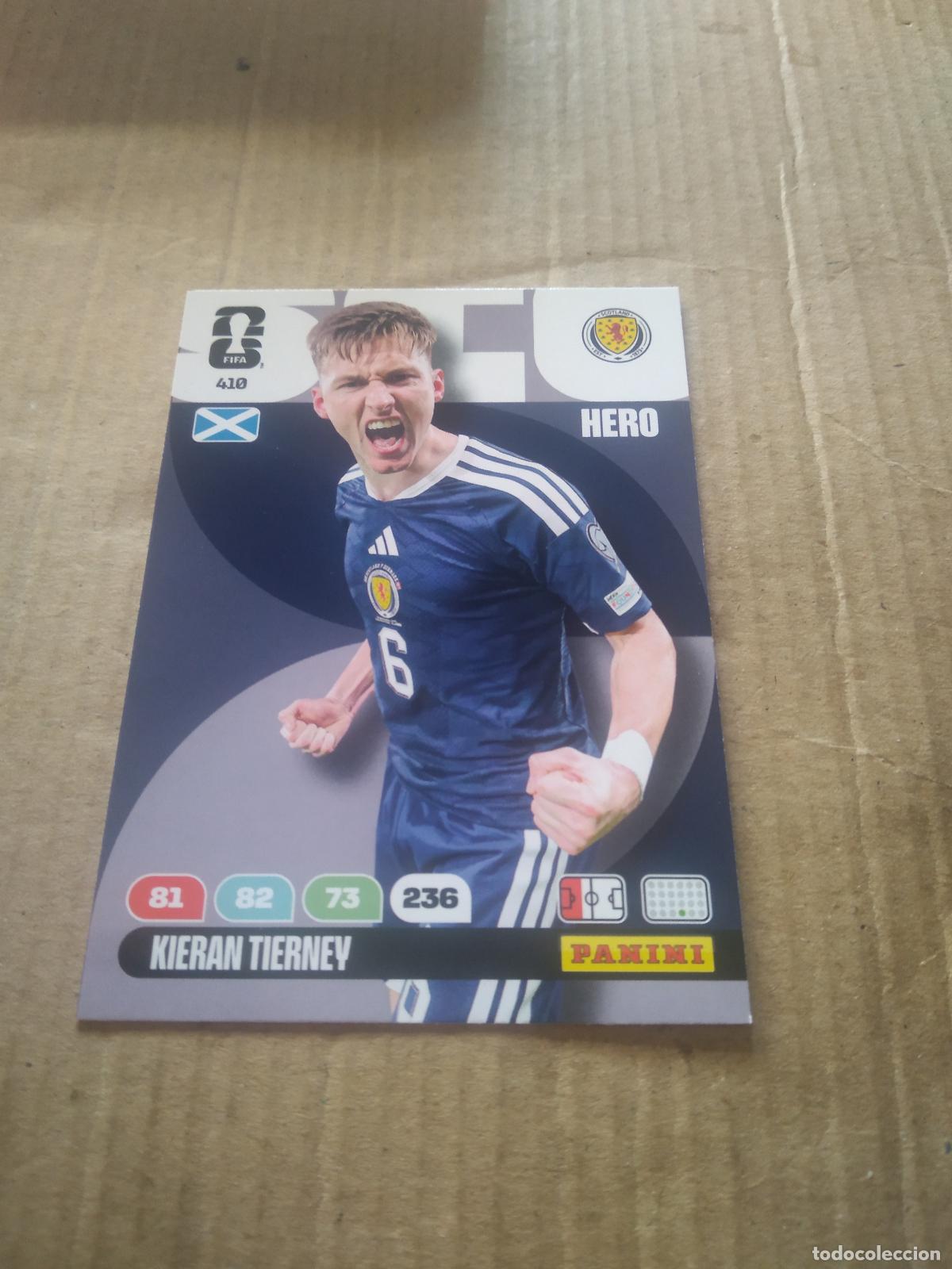 Cromos de f&uacute;tbol: 410 KIERAN TIERNEY ESCOCIA CROMO FUTBOL PANINI ADRENALYN MUNDIAL 2026 WORLD CUP