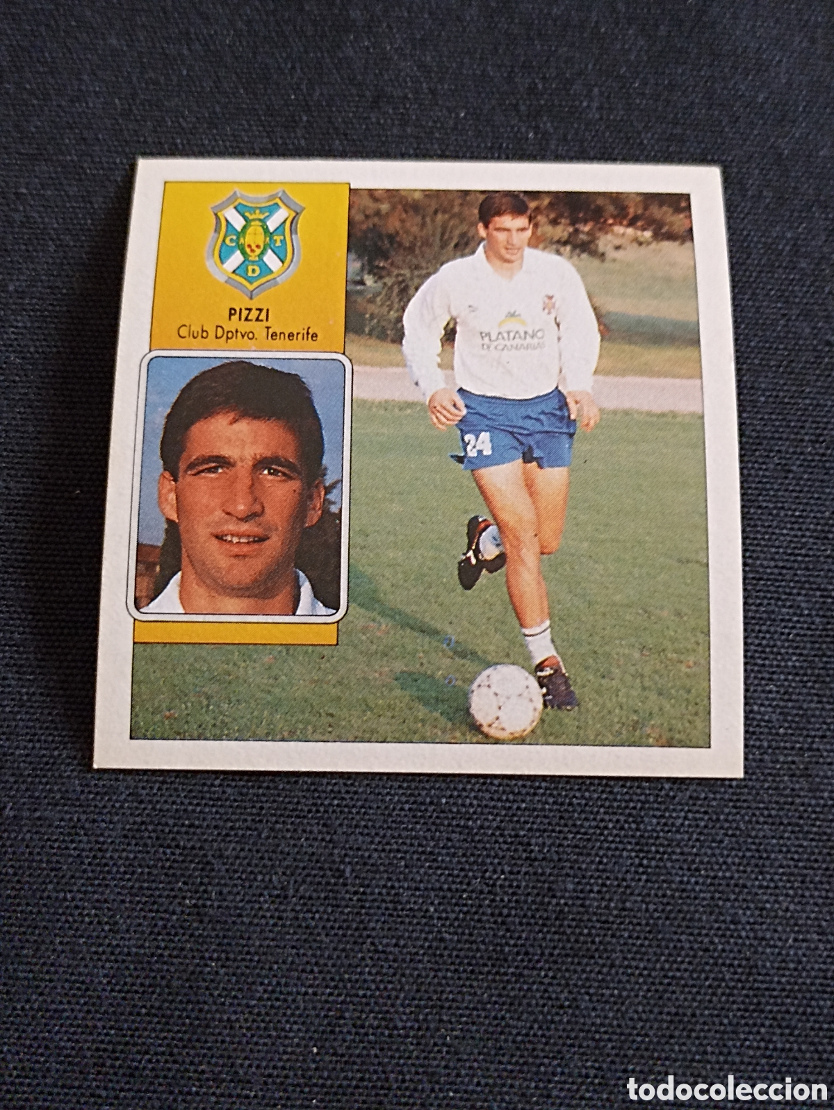 Cromos de f&uacute;tbol: Pizzi ( Club Deportivo Tenerife ). Liga este 92-93. Nunca pegado