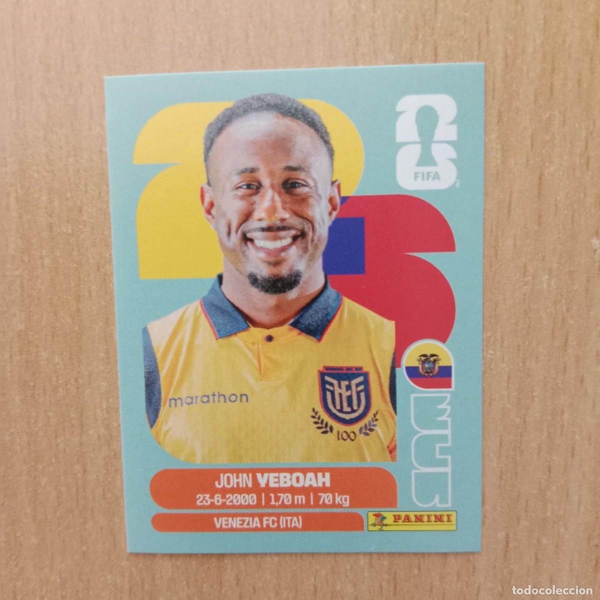 Cromos de f&uacute;tbol: JOHN VEBOAH , ECUADOR , STICKER CROMO N&ordm; ECU 14 , FIFA WORLD CUP 2026 - PANINI - A&Ntilde;O 2026.
