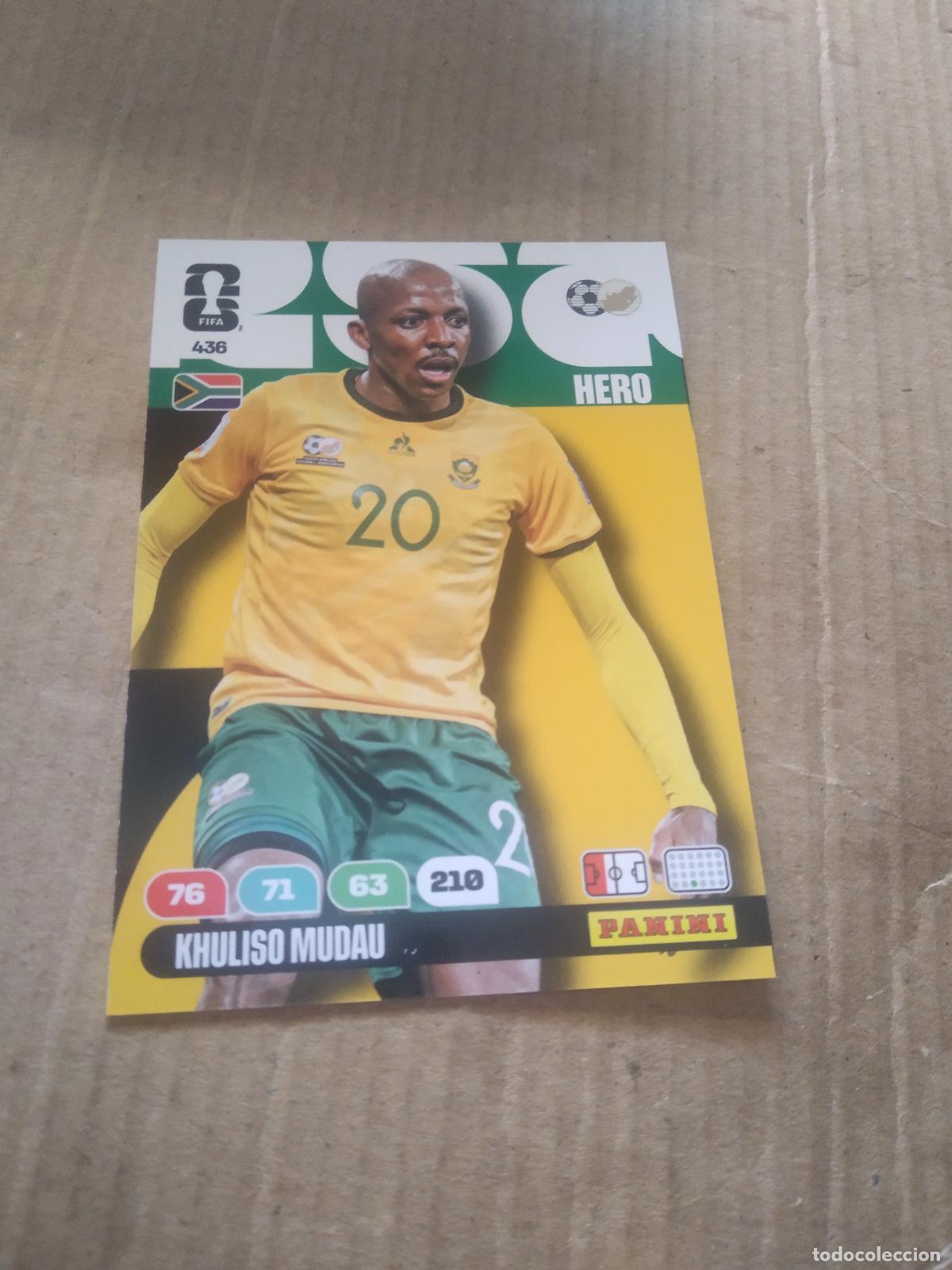 Figurine di Calcio: 436 KHULISO MUDAU SUDAFRICA CROMO FUTBOL PANINI ADRENALYN MUNDIAL 2026 WORLD CUP