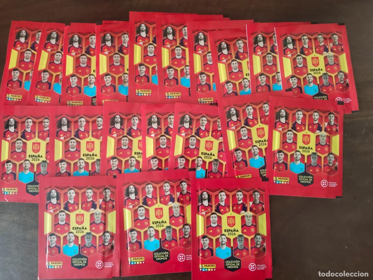 Cromos de f&uacute;tbol: 20 sobres Cromos Selecci&oacute;n Espa&ntilde;ola. Mundial 2026.