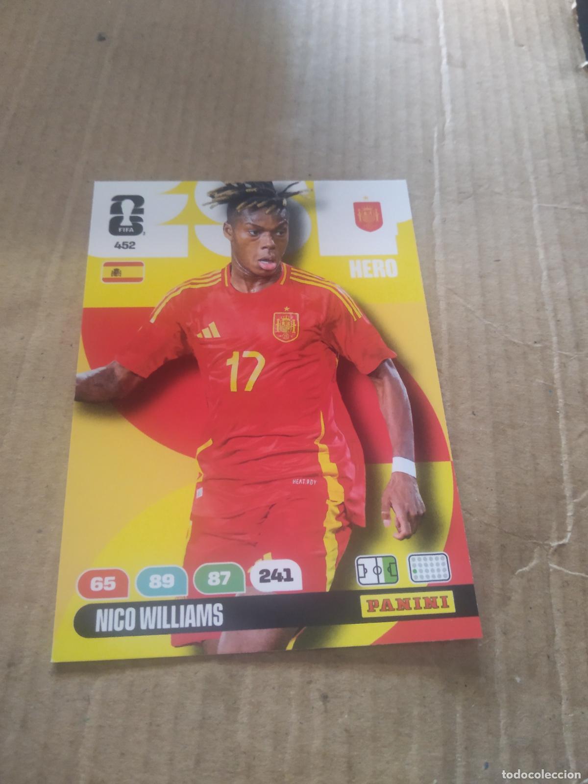 Cromos de f&uacute;tbol: 452 NICO WILLIAMS ESPA&Ntilde;A CROMO FUTBOL PANINI ADRENALYN MUNDIAL 2026 WORLD CUP