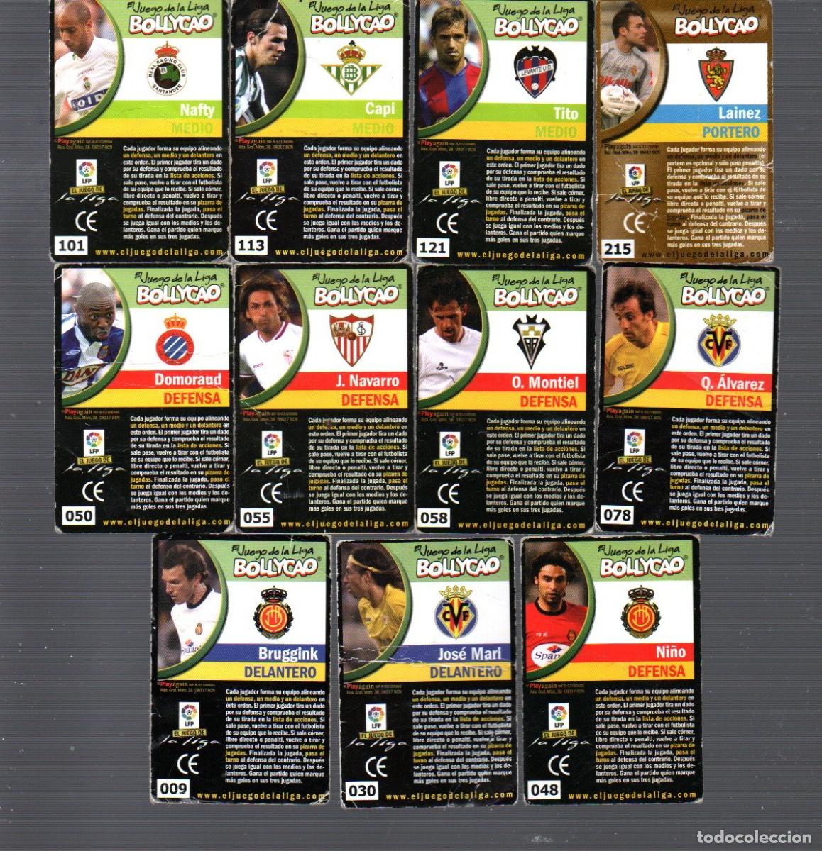 Cromos de f&uacute;tbol: ONCE CROMO DE LIGA CE UN POCO DOBLADAS