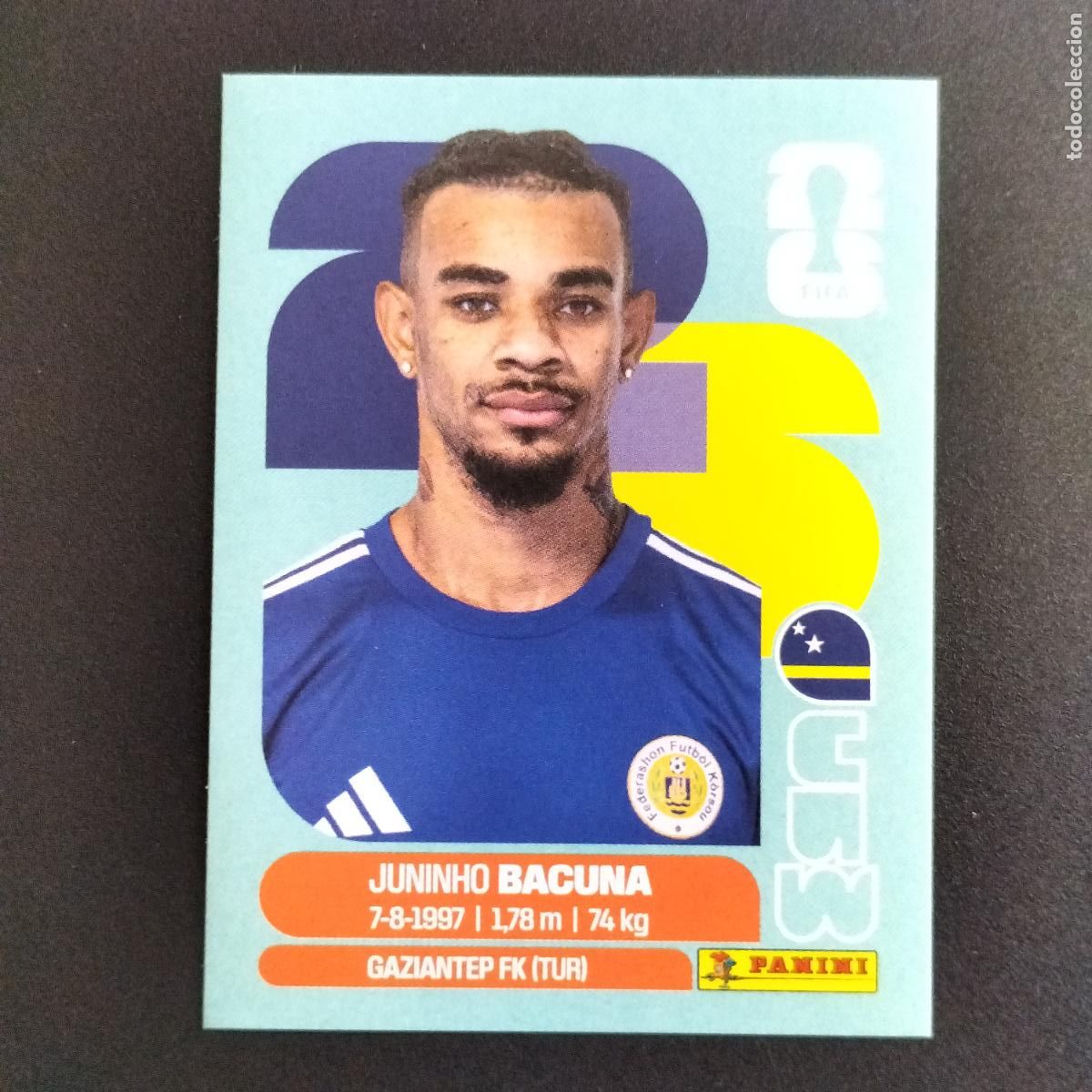 Cromos de f&uacute;tbol: CUW 11 JUNINHO BACUNA CURA&Ccedil;AO CROMOS STICKER MUNDIAL 26 2026 FIFA WORLD CUP PANINI